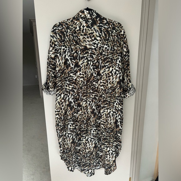 Zara Leopard Midi Dress, Size M - Picture 6 of 9